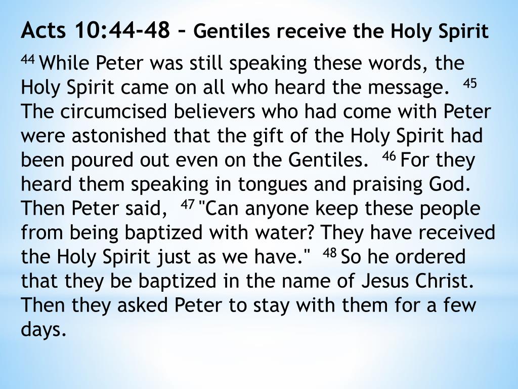 ACTS 10:44-48--Gentiles Receive The Holy Spirit--What It, 59% OFF
